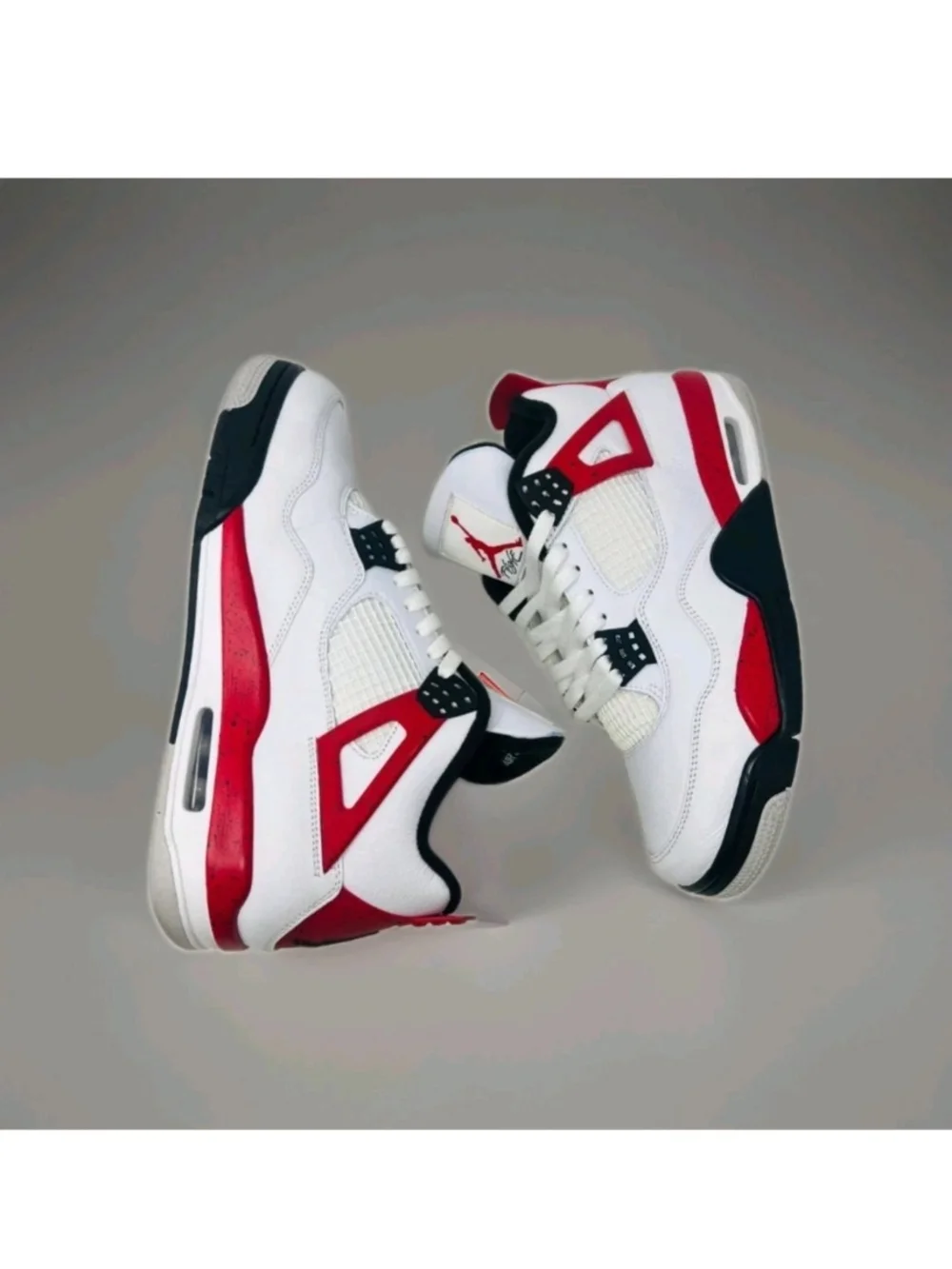 Jordan 4 IV Retro Red Cement White Black DH6927-161 Men's 9.5 Og All